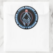 CYBER WARRIOR BADGE SEAL RONDE STICKER (Tas)