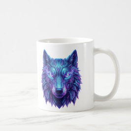 Cyber Wolf Spirit Bewaker van Intuïtie Koffiemok