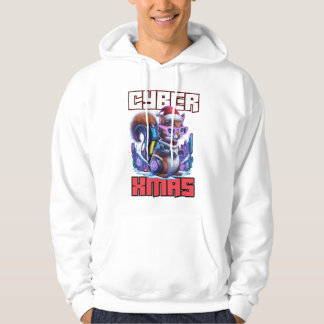 Cyber Xmas Squirrel: futuristische vakantie Hoodie