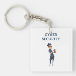 Cyberbeveiliging: de coole agent op patrouille sleutelhanger