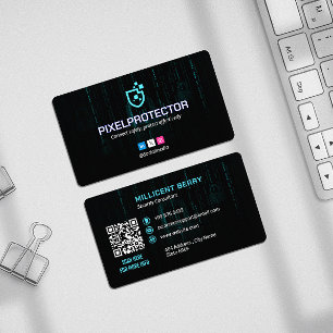 cyberbeveiligingsbedrijf Dark Matrix-sleutel Visitekaartje