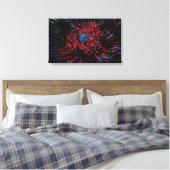 Cyberbloesem Canvas Afdruk (Insitu (Slaapkamer))