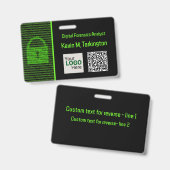 Cyberconferentie en InfoSec Business - Slot & Code Badge (Front & Back)