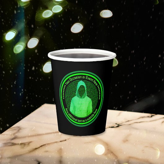 Cybercriminele computer hackers - aangepaste event papieren bekers