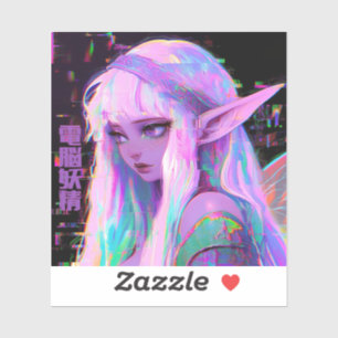 Cyberfee "Dennou Yousei" Glitchcore Sticker
