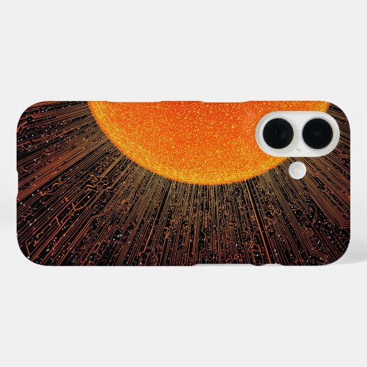 Cybernetic Sun Circuit Board Phone Case (Achterkant (horizontaal))
