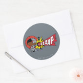 Cybernetisch kanon van Chibi Cyborg Ronde Sticker (Envelop)