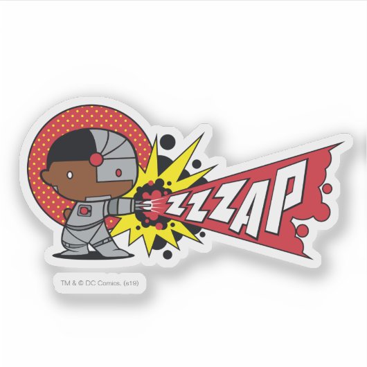 Cybernetisch kanon van Chibi Cyborg Sticker (Voorkant)