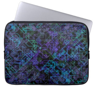 cybernetische aderen in blauw en groen : laptop sleeve