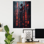 Cybernetische Sentinel: een futuristische Android Poster (Thuiskantoor)