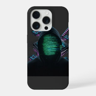 Cybernetische Tech Fusie - Neon Katana & CPU Circu iPhone 15 Pro Hoesje