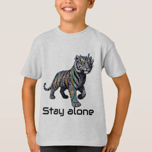 Cybernetische Tijger Sterkte Blijf Alleen Grafisch T-shirt