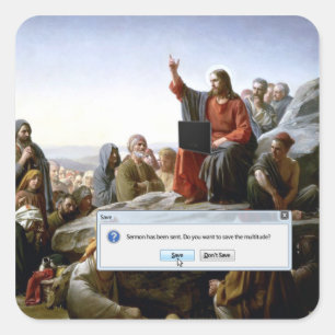 Cyberpreek grappig vierkante sticker