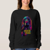 Cyberpunk American Cocker Spaniel Futuristic Dog Trui (Voorkant)