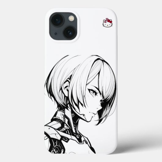 Cyberpunk Anime coque iphone - Minimaliste Blac (Verso)