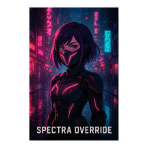 Cyberpunk Anime Meisje – Futuristische Neon Stad