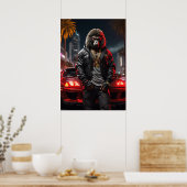 Cyberpunk Ape-Poster Poster (Keuken)