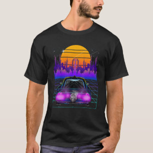 Cyberpunk autodamp esthetische uitlaatgasrecircula t-shirt