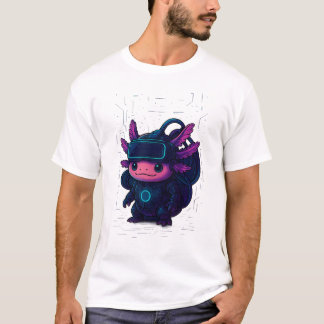 Cyberpunk Axolotl T-shirt - Futuristische Neon Sty