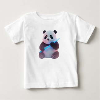 Cyberpunk Baby Panda met Gloeiende Bamboe