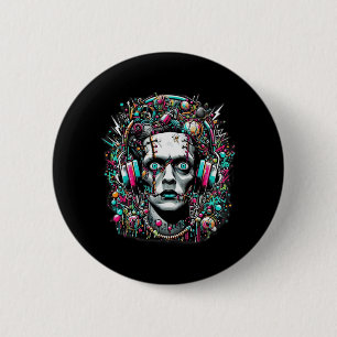 Cyberpunk Bruid Van Frankenstein Ronde Button 5,7 Cm