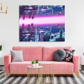 Cyberpunk Canvas Afdruk (Insitu (Woonkamer))
