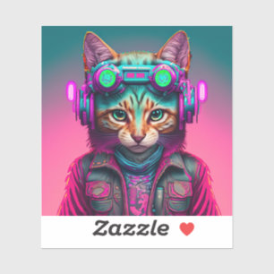 Cyberpunk Cat 1 Sticker