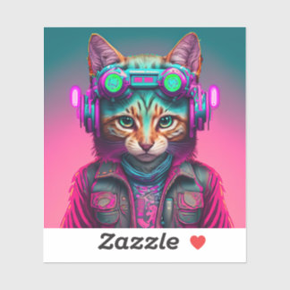 Cyberpunk Cat 1 Sticker