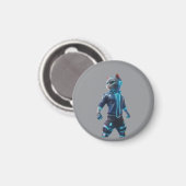 Cyberpunk Cat Keychain Magnet – Neon Tech Design (Recto/Verso)