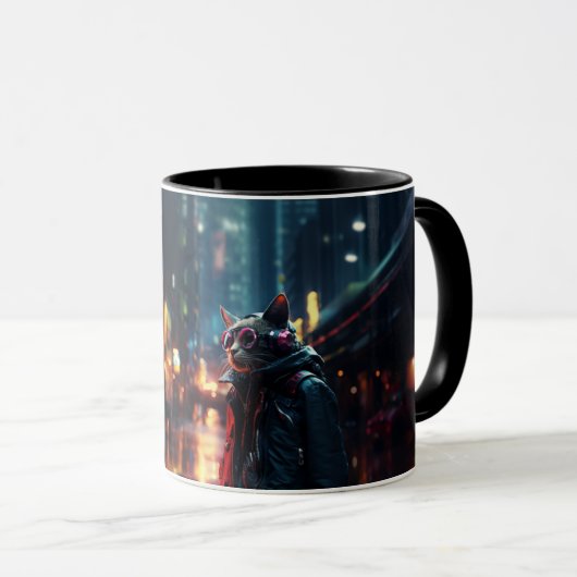 Cyberpunk Chats mug (Devant droit)