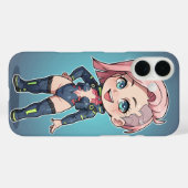 Cyberpunk Chibi Girl Case-Mate iPhone Case (Achterkant (horizontaal))