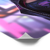 Cyberpunk Chic - Poster Rose Neon (Coin)
