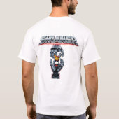 Cyberpunk Chrome Cyborg and Nature T-shirt (Achterkant)