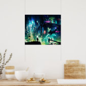 CYBERPUNK CITY POSTER (Keuken)