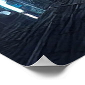 Cyberpunk City Toekomst Poster (Hoek)