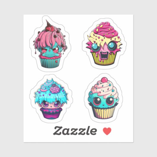 Cyberpunk Cupcakes Sticker Pack 3 (Vel)