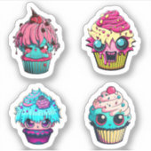 Cyberpunk Cupcakes Sticker Pack 3 (Voorkant)