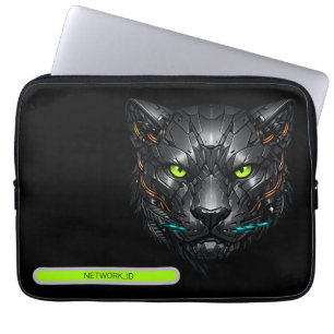 Cyberpunk Cybernetische Panther Gamer Aangepast I Laptop Sleeve