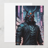 Cyberpunk Demon Samurai Kaart (Voorkant / Achterkant)