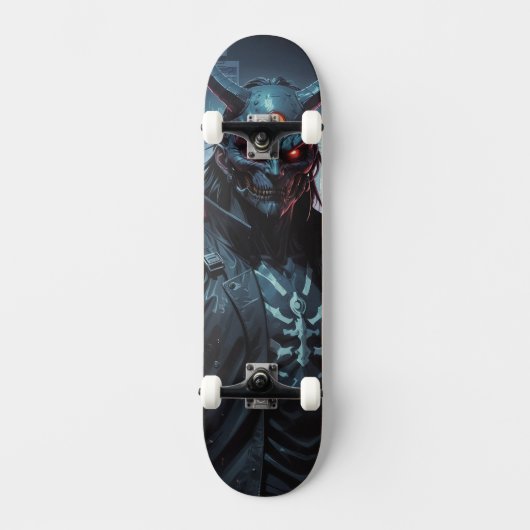 Cyberpunk Demon Samurai Skateboard (Voorkant)