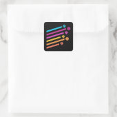 Cyberpunk Dice Ray Tabletop RPG Vierkante Sticker (Tas)