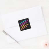 Cyberpunk Dice Ray Tabletop RPG Vierkante Sticker (Envelop)