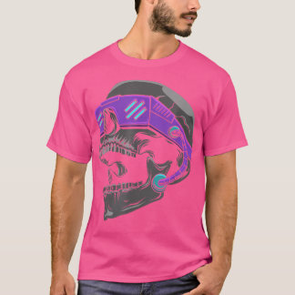Cyberpunk doodskop Skeleton Dood Metaal Go T-shirt