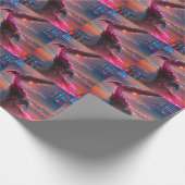 Cyberpunk Dragon Kaiju Cadeaupapier (Hoek)