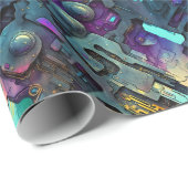 Cyberpunk Dreamscape Wrapping Papier (Rol Hoek)