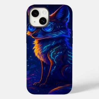Cyberpunk Fox in Neon Oerwoud – Futuristische kuns Case-Mate iPhone 14 Hoesje