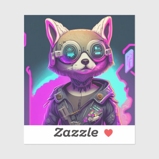 Cyberpunk Fox Sticker (Vel)