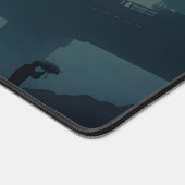 Cyberpunk Full Moon Desk Mat – futuristisch stadsg (Hoek)