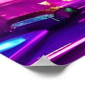 Cyberpunk Futuristic Neon City Poster (Hoek)