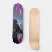 Cyberpunk Futuristic Trippy Skateboard deck (Recto)